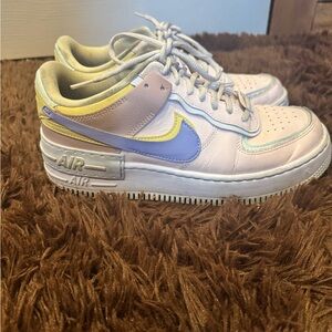 Nike Pastel Air Sneakers with Purple and Yellow